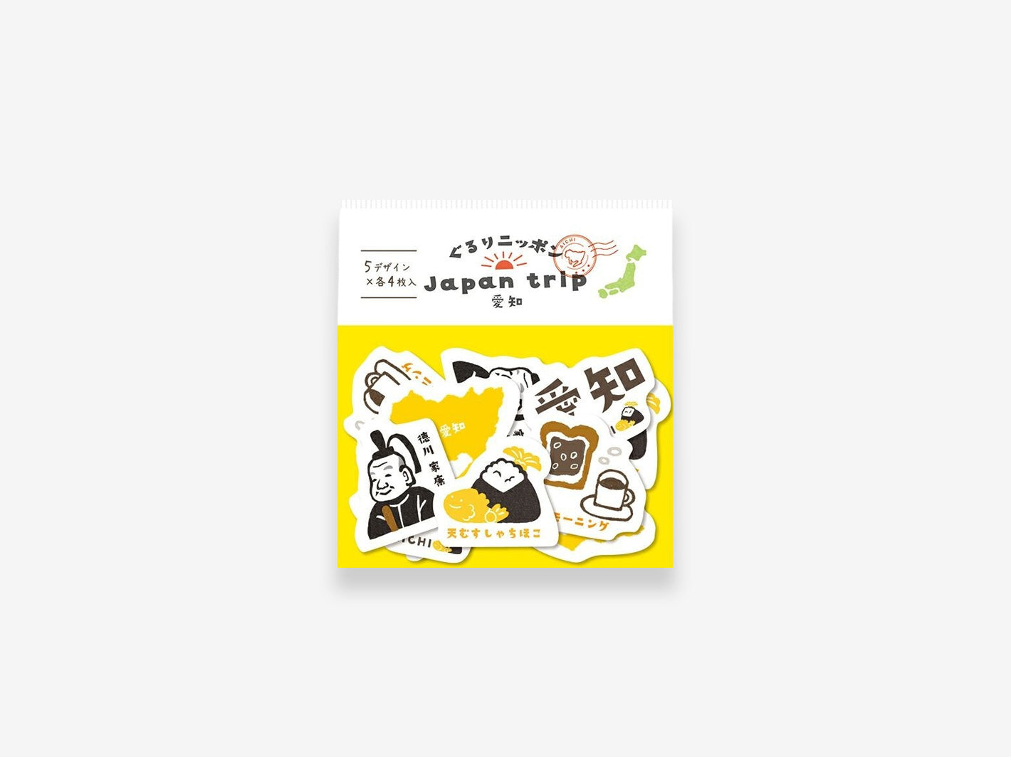 Japan Trip Flake Stickers Aichi