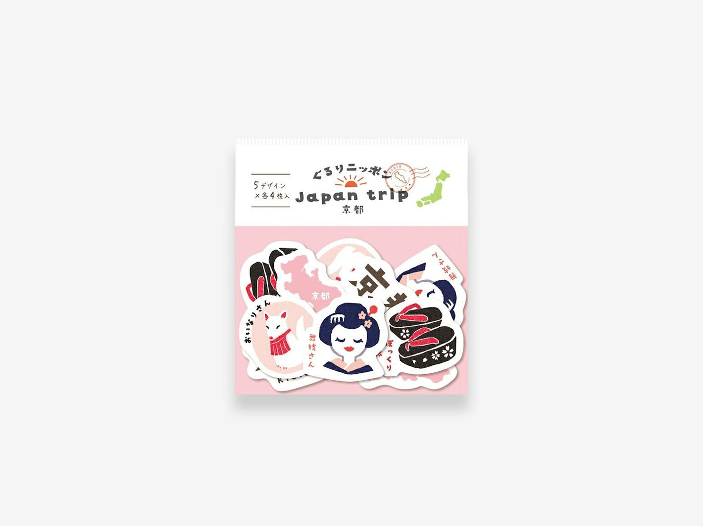Japan Trip Flake Stickers Kyoto