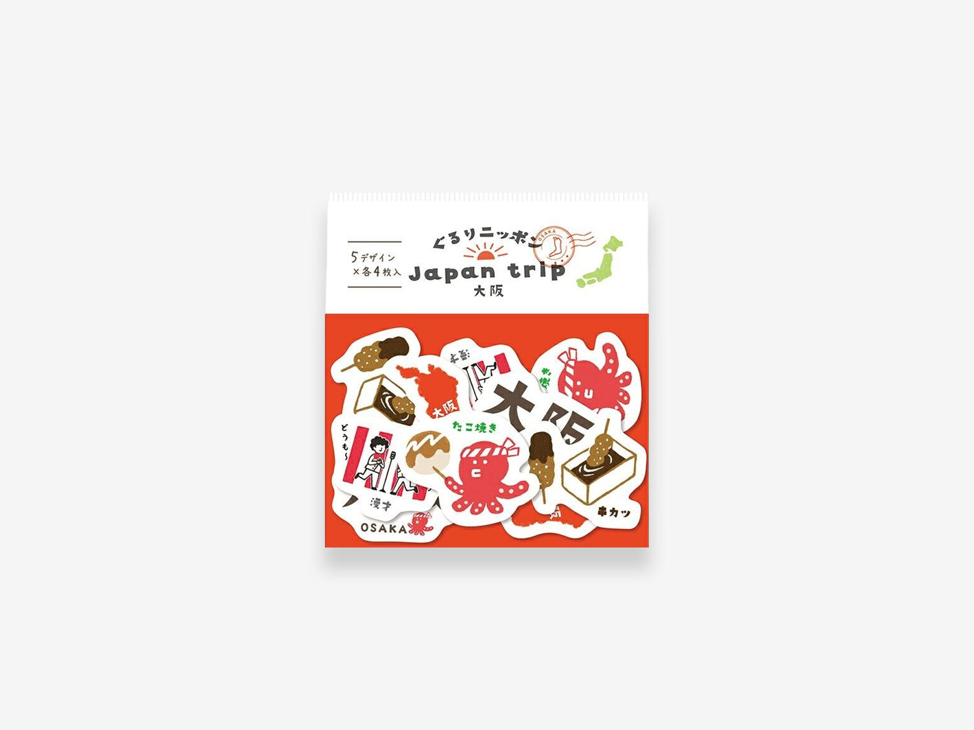 Japan Trip Flake Stickers Osaka