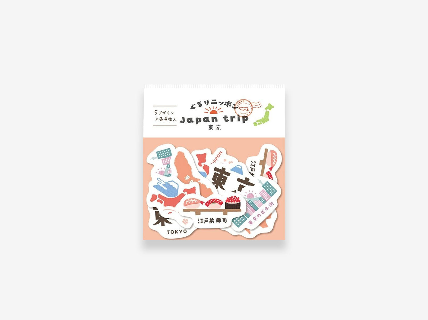 Japan Trip Flake Stickers Tokyo