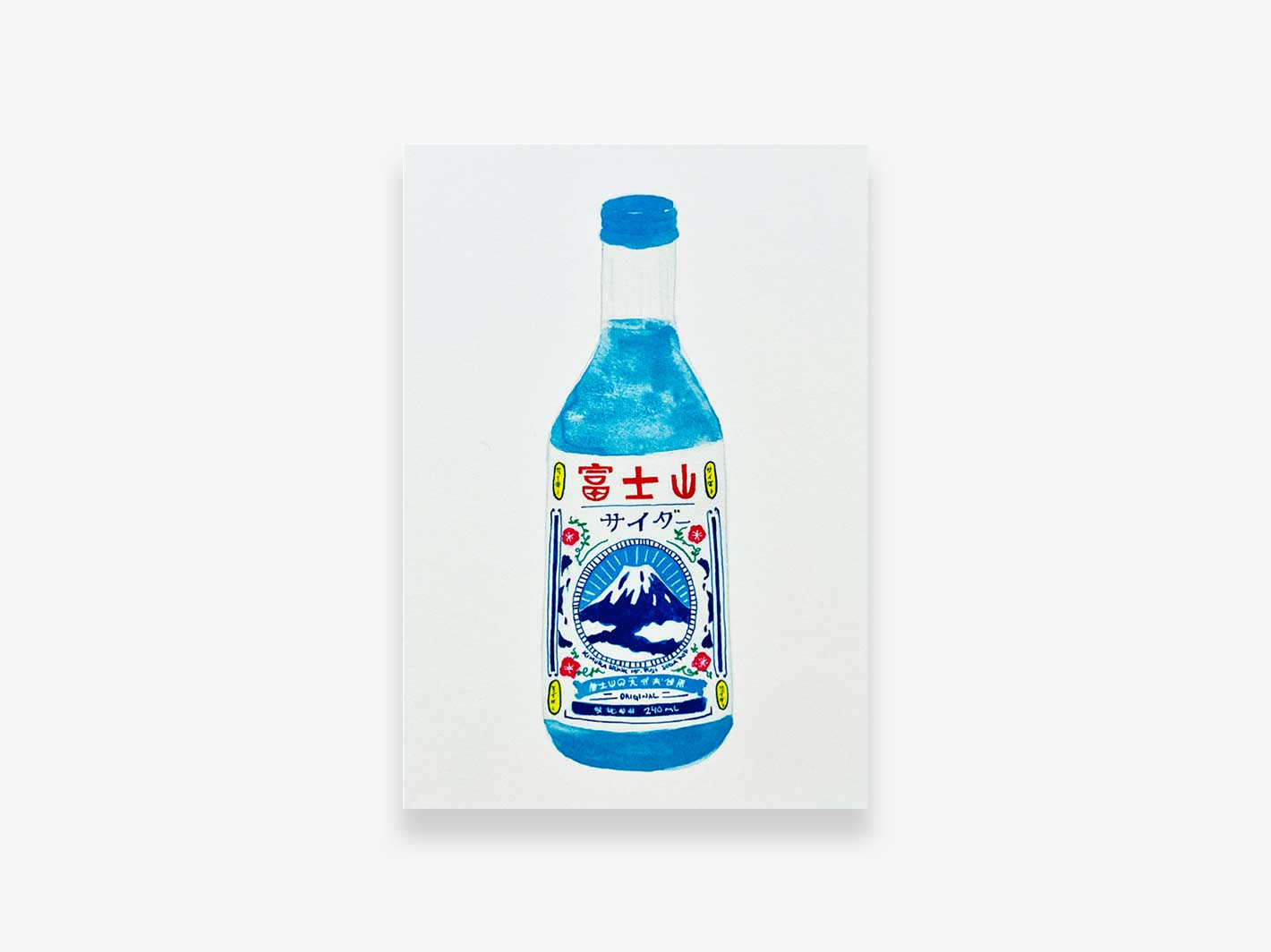 Mount Fuji Soda Pop Postcard