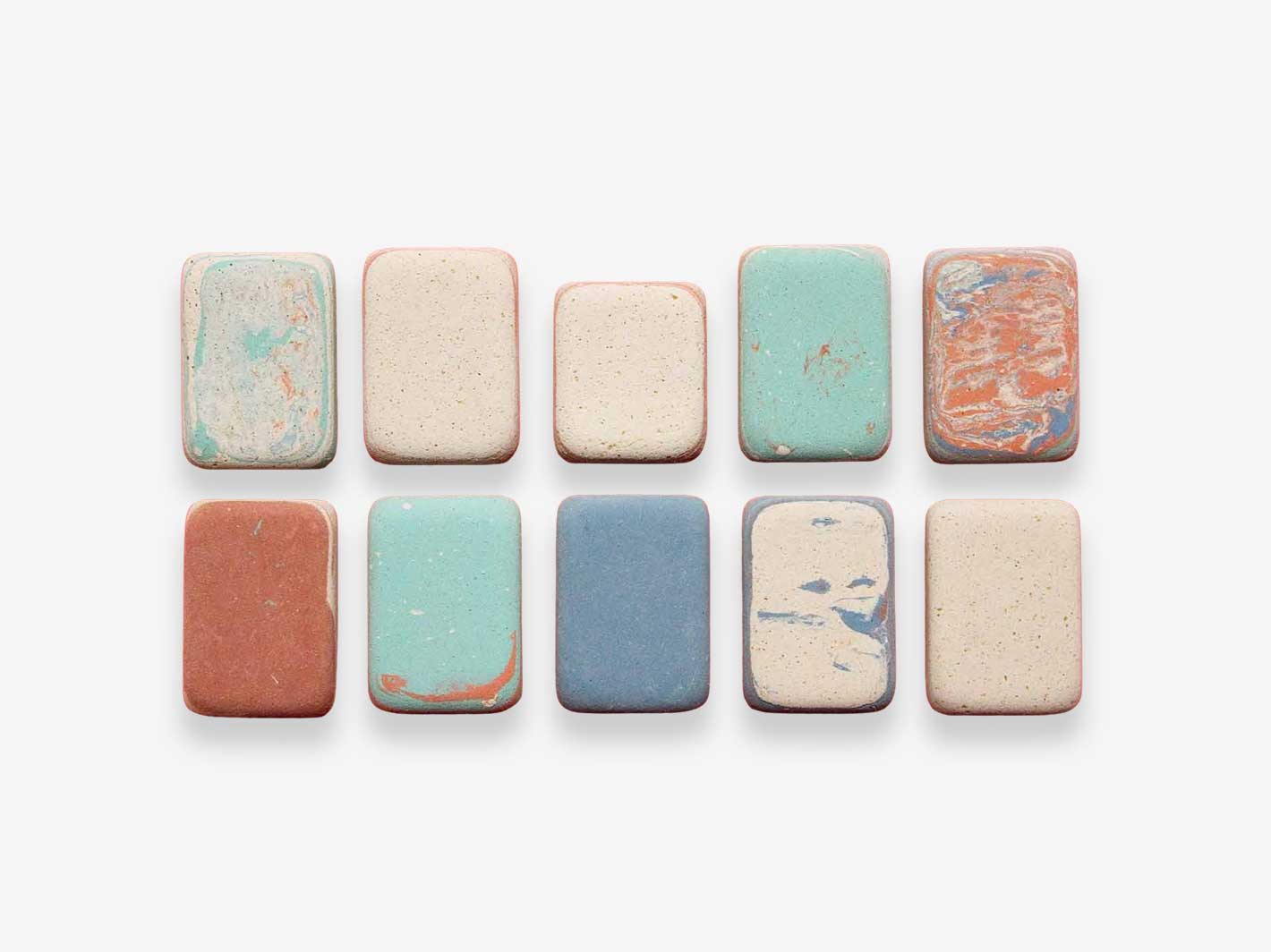Marbled Erasers 10-pack