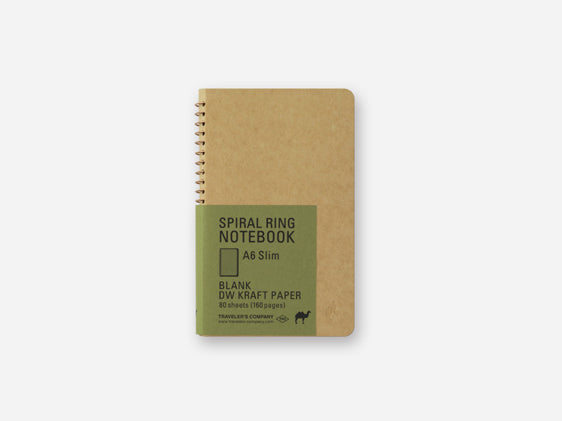 Traveler's Company - Spiral Ring Notebook - Blank DW Kraft Paper - B6