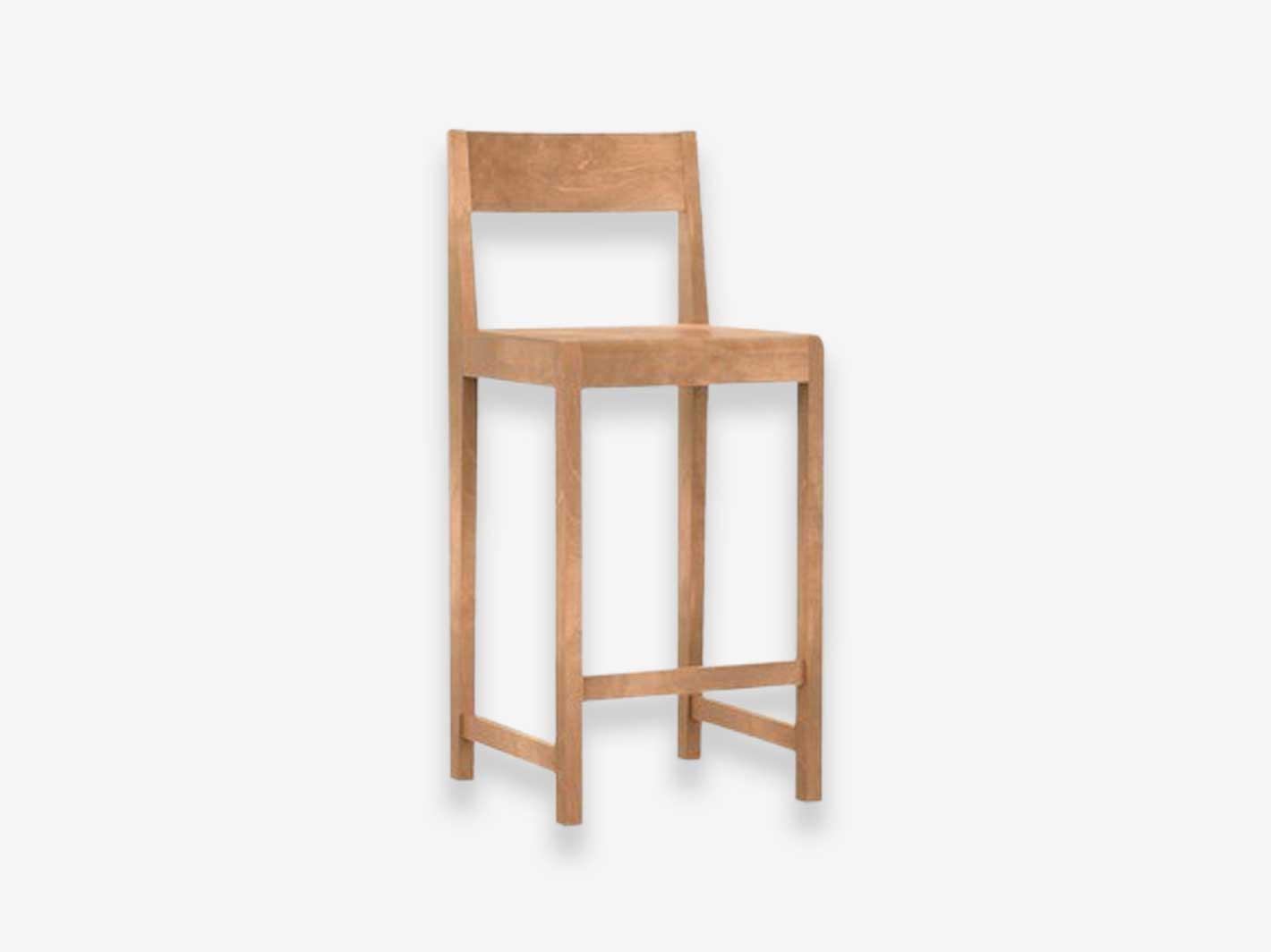 Bar Chair 01 Warm Brown Wood H65