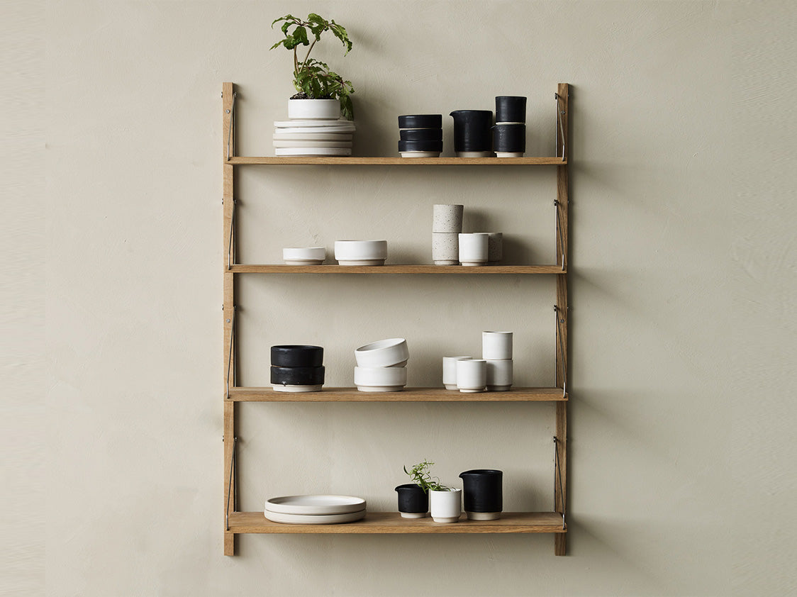 Shelf Library H1148 Natural Oiled Single Section