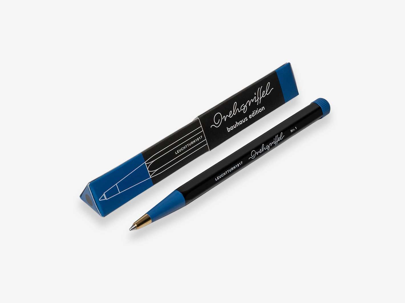 Bauhaus Drehgriffel Pen Black - Royal Blue