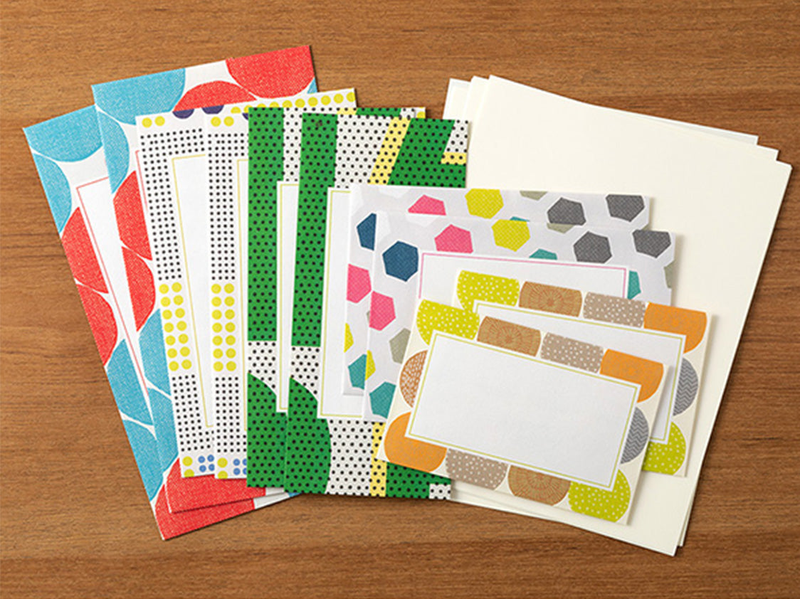 5 Envelopes Type Letter Set Color