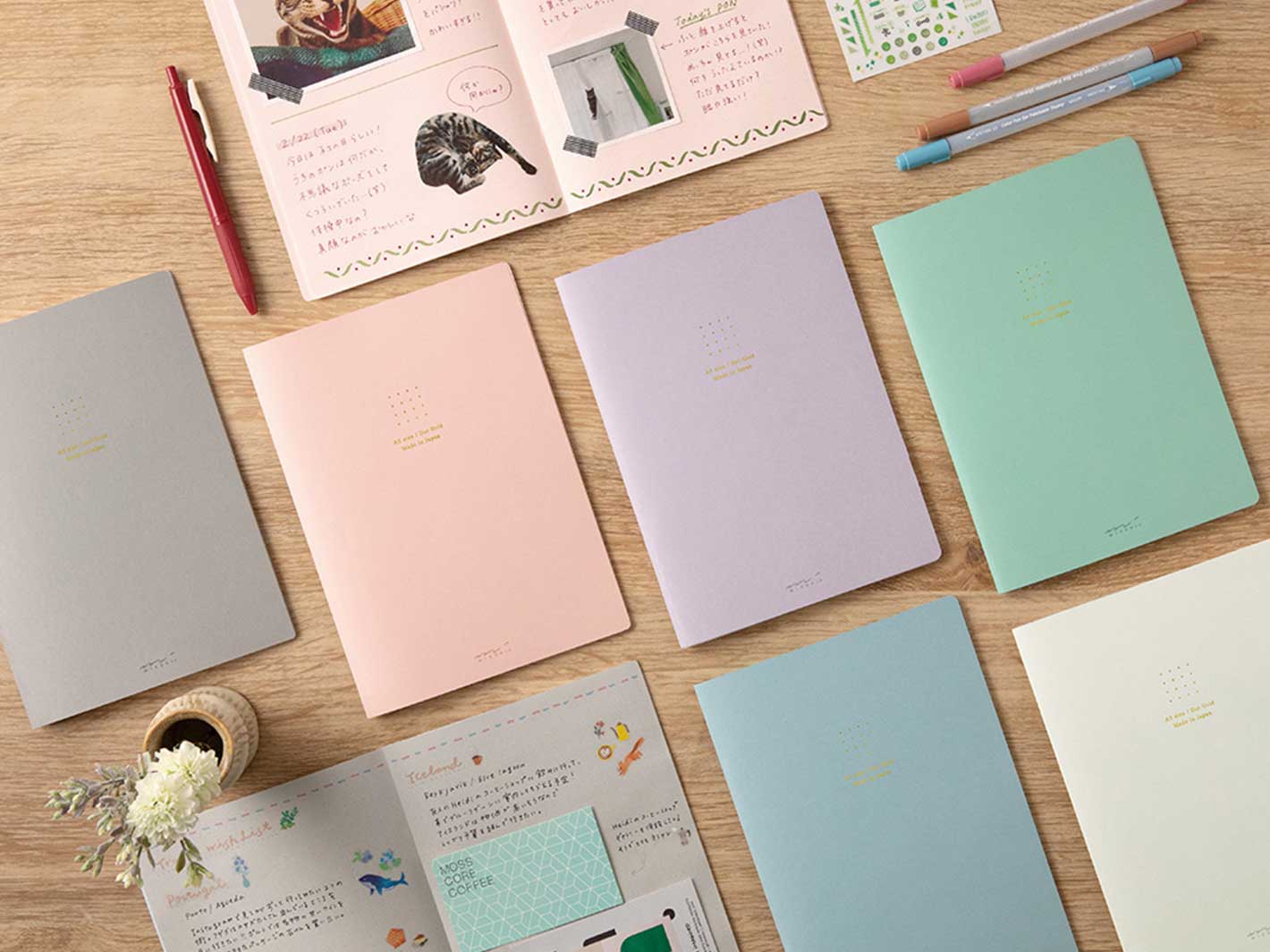 Color Dot Grid Notebook Lilac