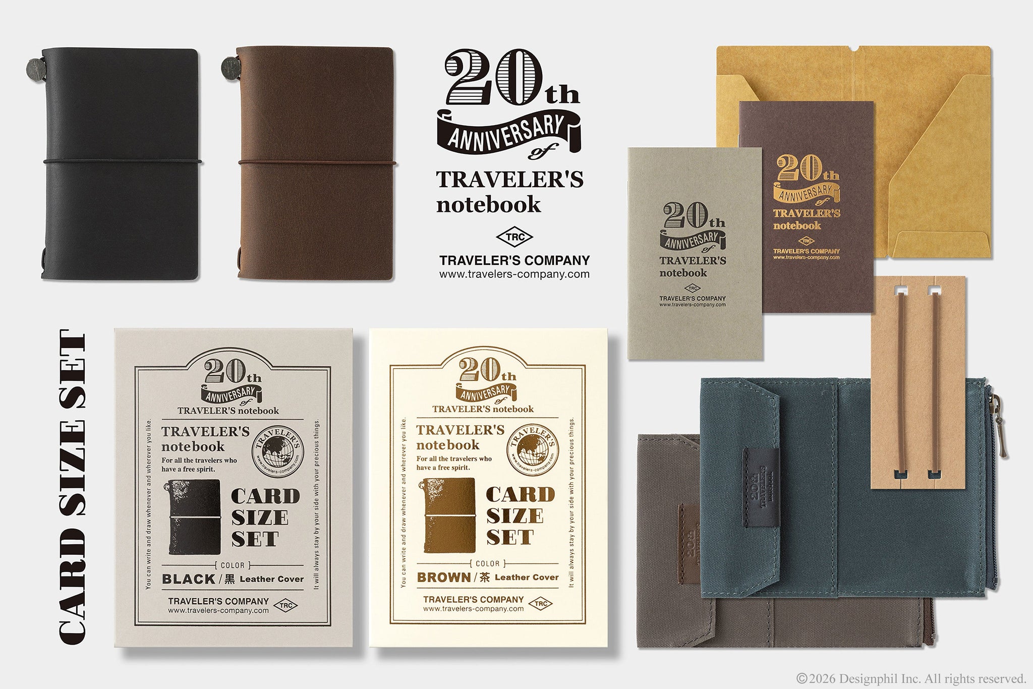 TRAVELER'S notebook Card Size 20th Anniversary Sets | Misc Store