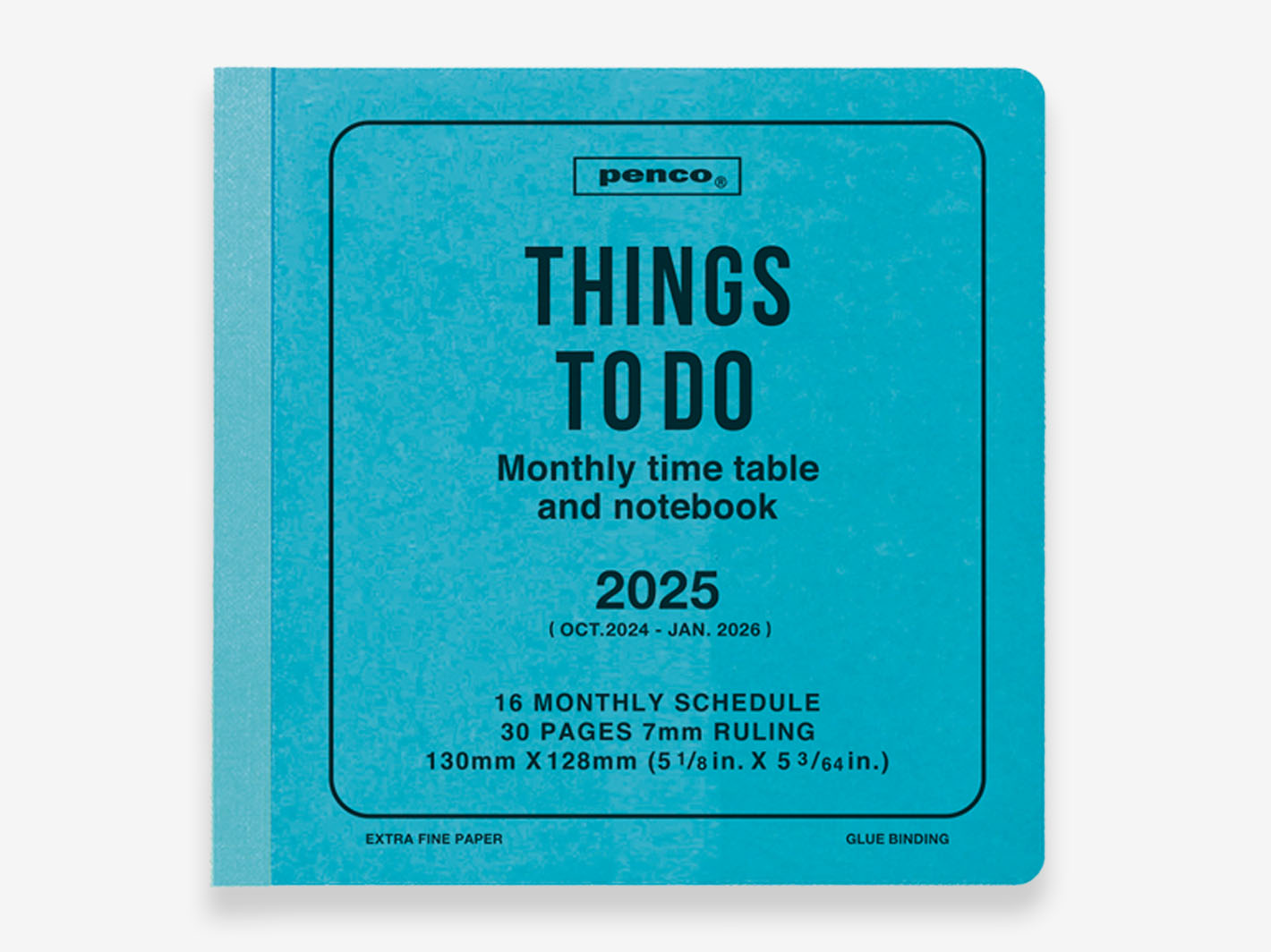 2025 Monthly Planner Square Blue