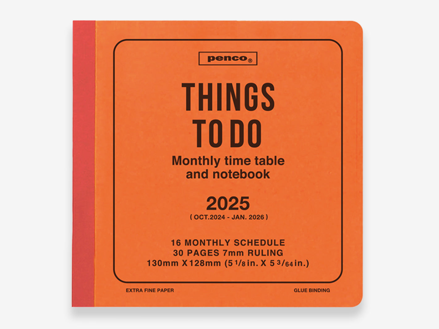 2025 Monthly Planner Square Orange