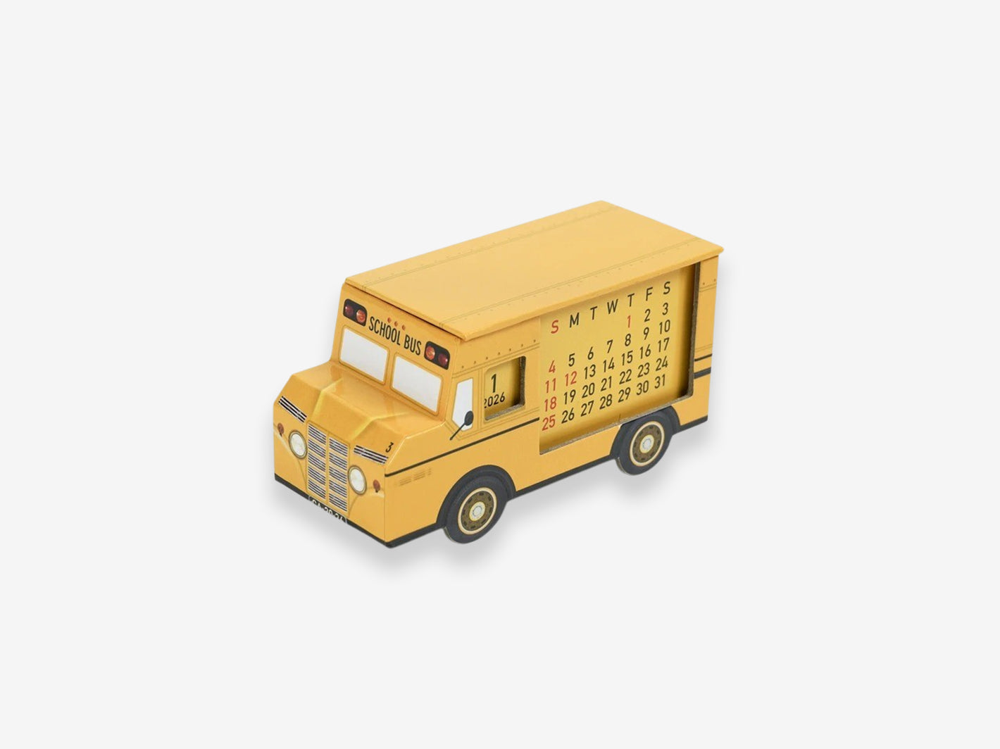 2026 Car Box Calendar Schoolbus