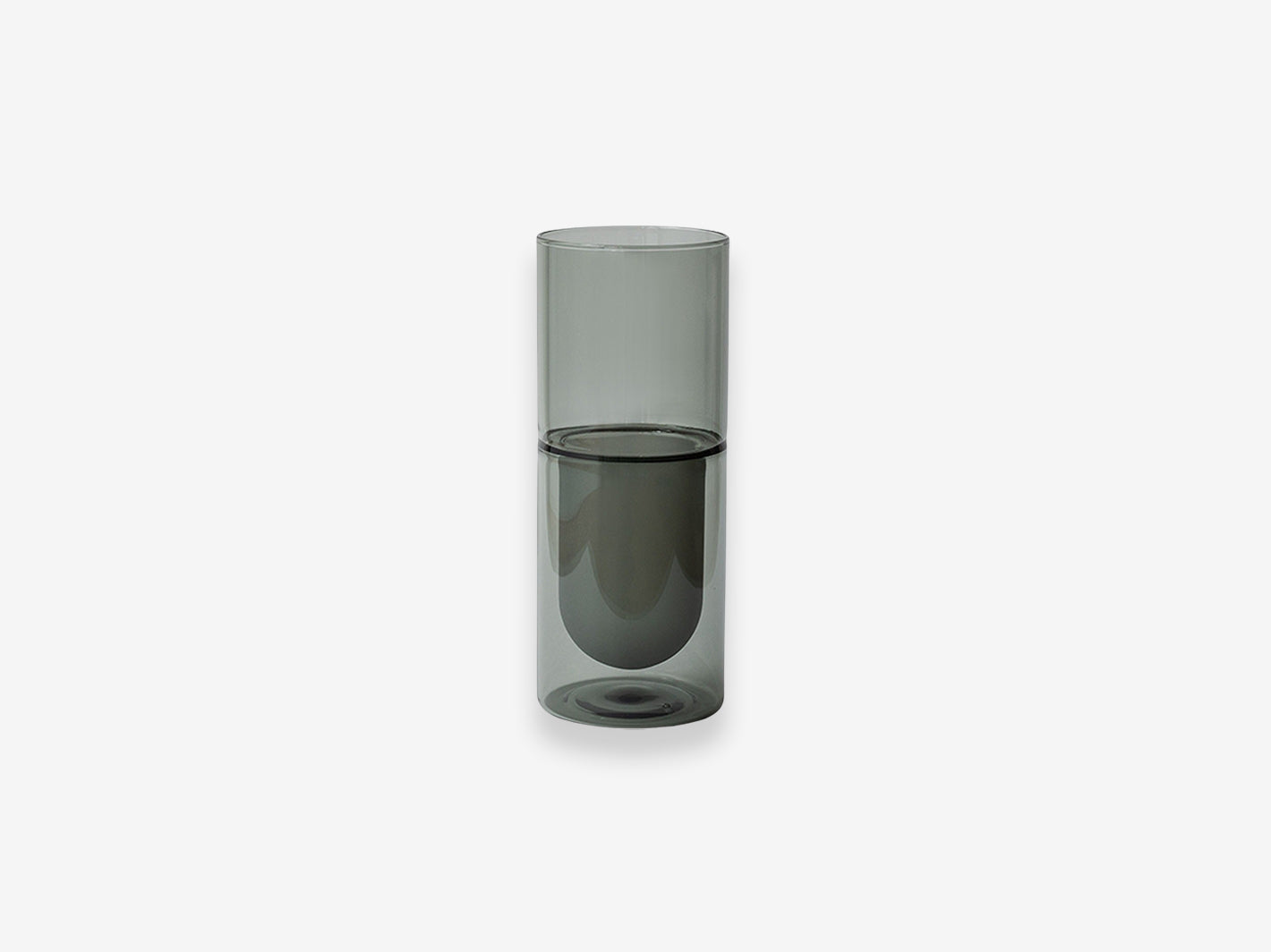 Two Tone Double Wall Vase S Grey