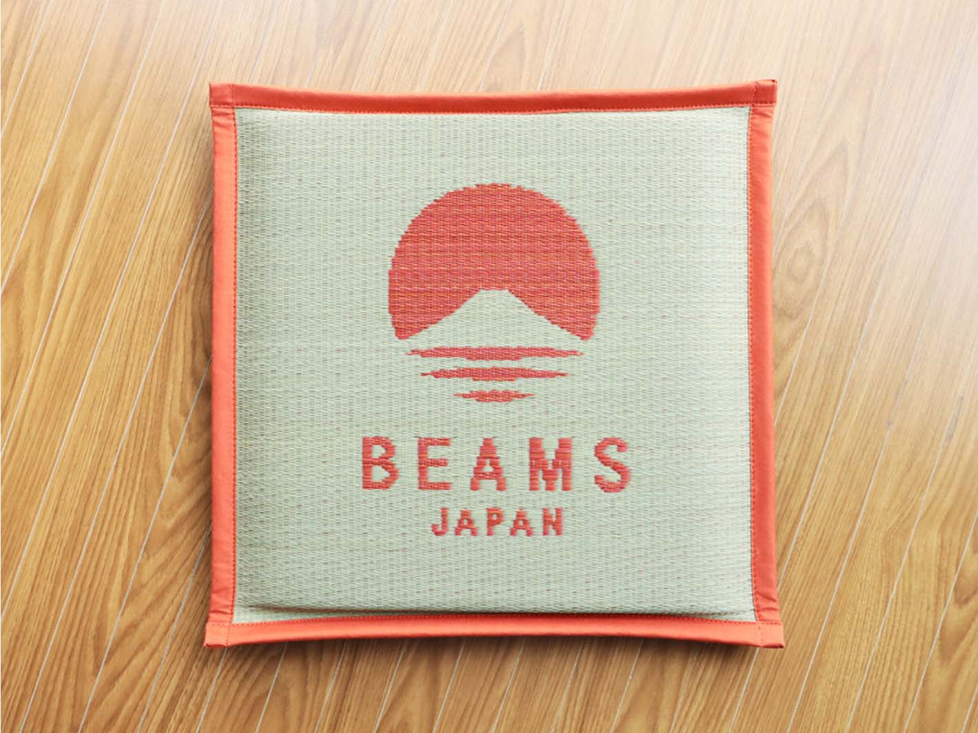 Hagiwara Igusa Logo Cushion Orange