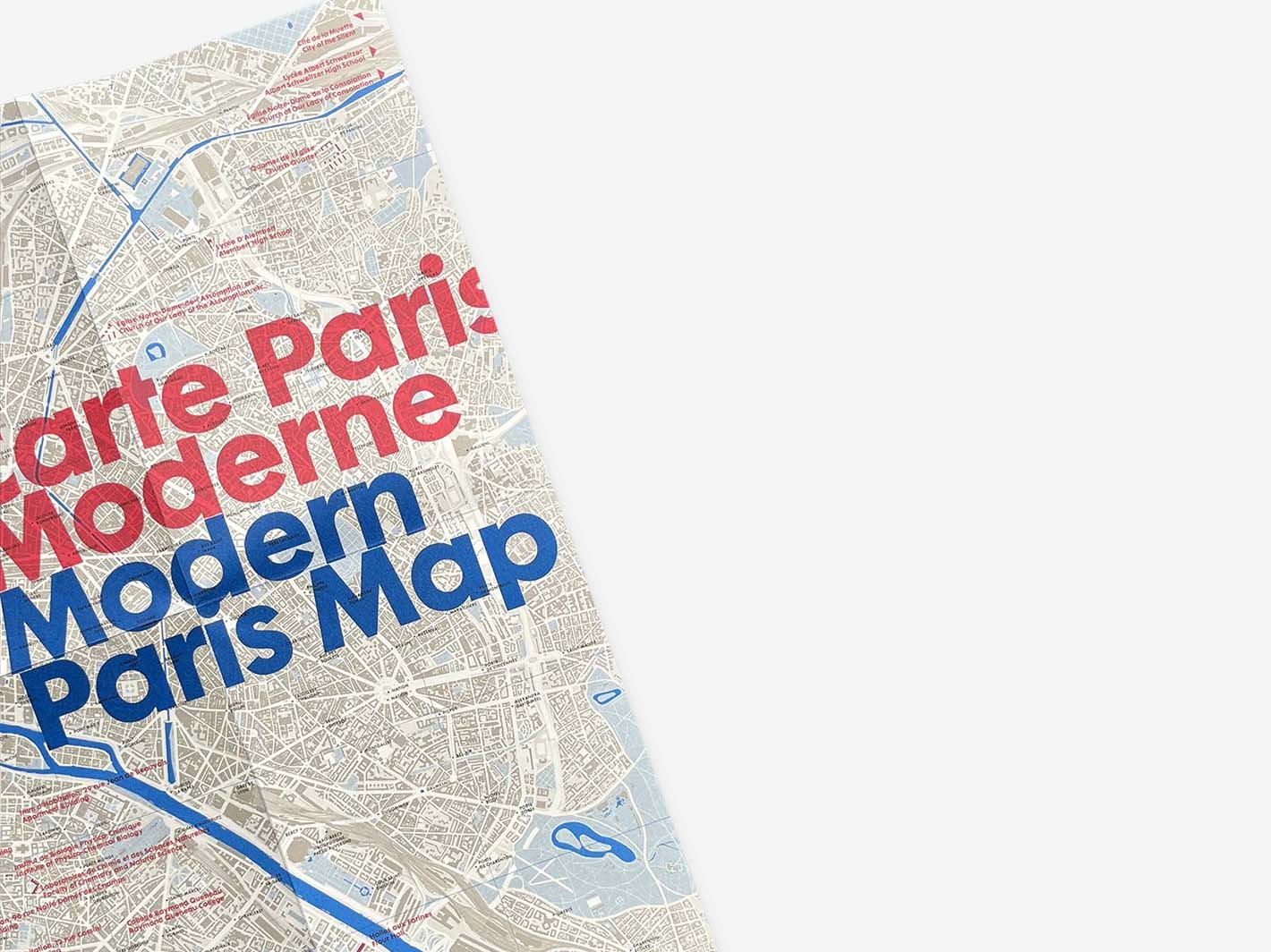 Modern Paris Map