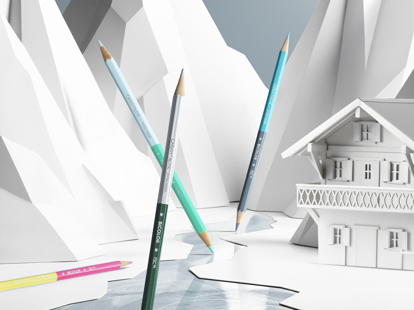 Alpine Frost Bicolor Pencils Set of 9