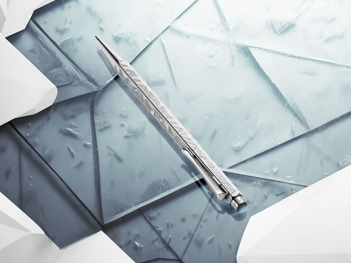 Ecridor Alpine Frost Ballpoint and Leather Case Set