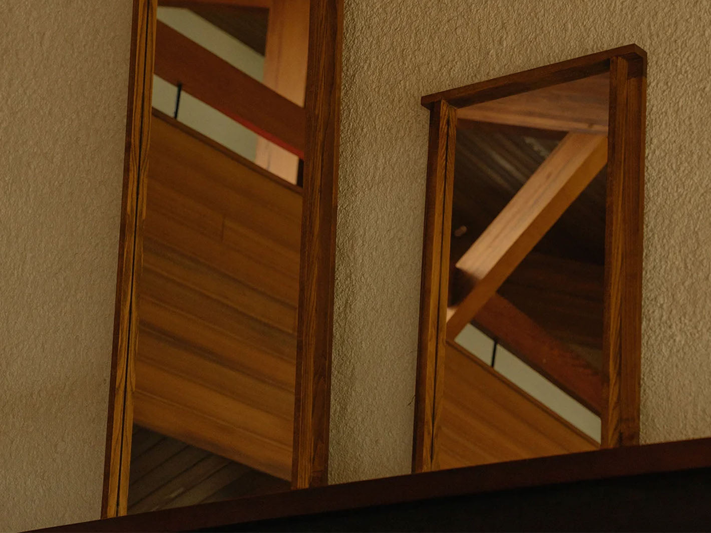 Symmetry Mirror Honey Ash Wood - Small