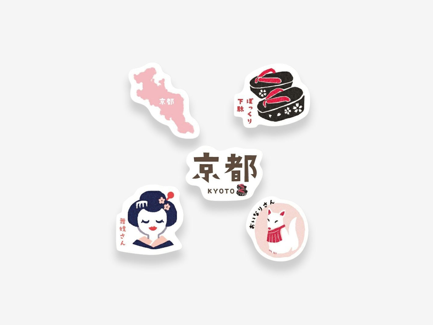 Japan Trip Flake Stickers Kyoto