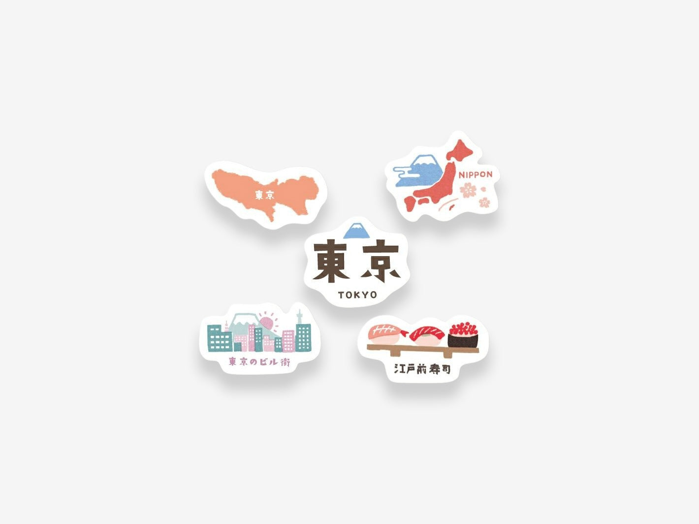 Japan Trip Flake Stickers Tokyo