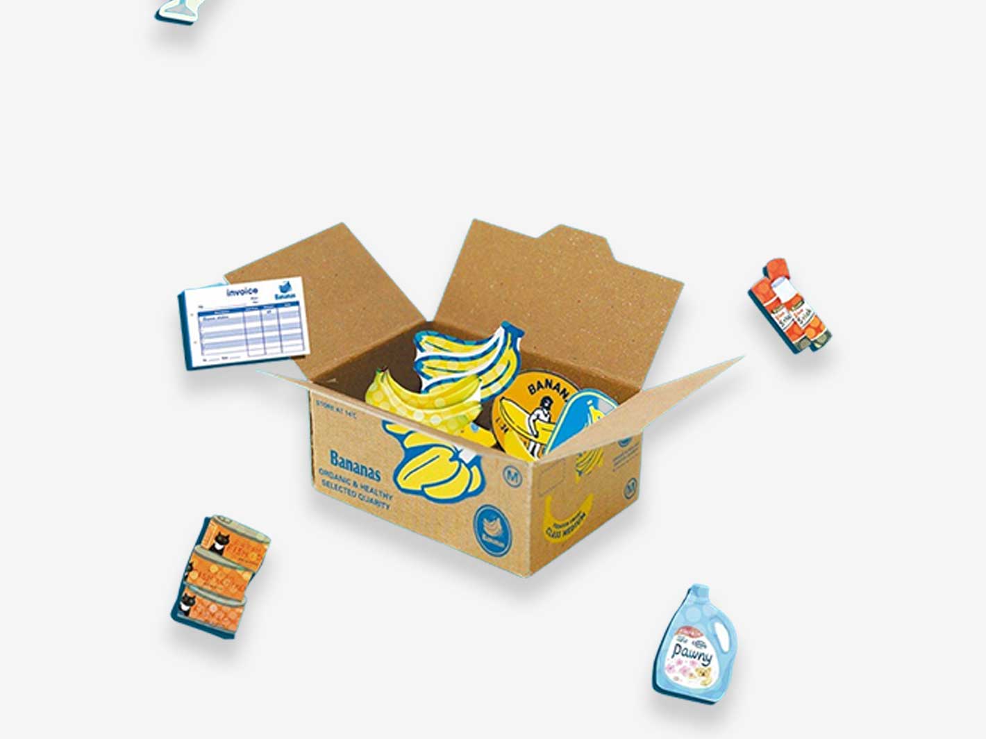 Boxed Flake Stickers Banana