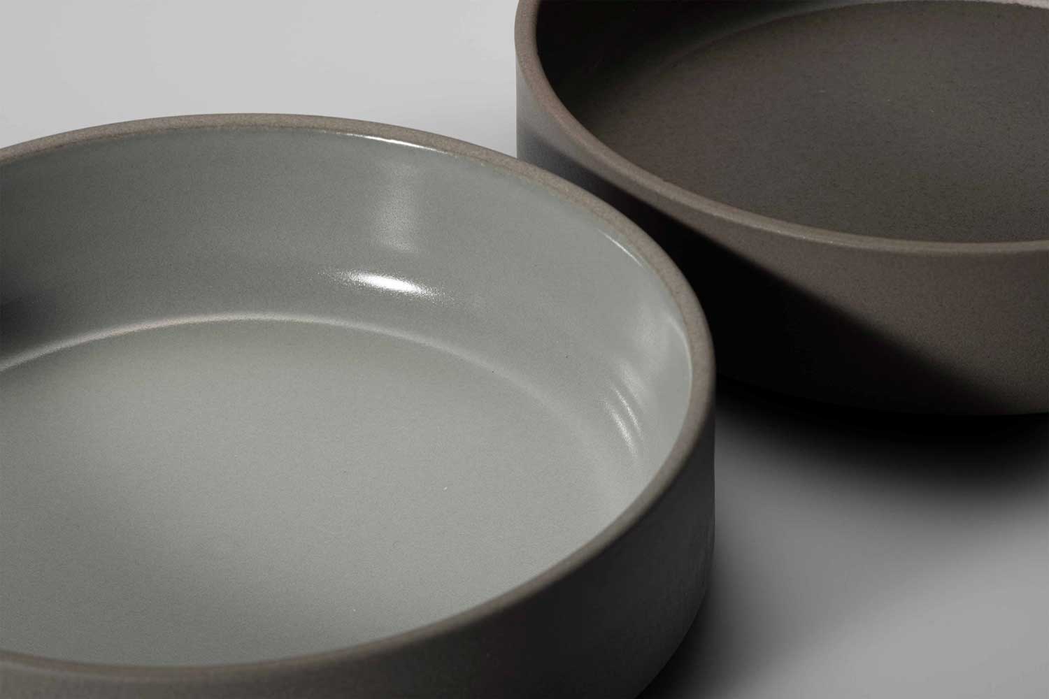 Shallow Bowl Dark Grey 185×37