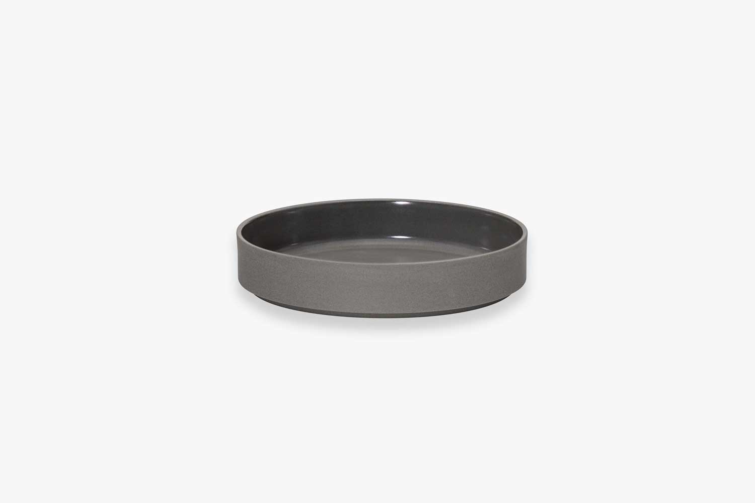 Shallow Bowl Dark Grey 185×37