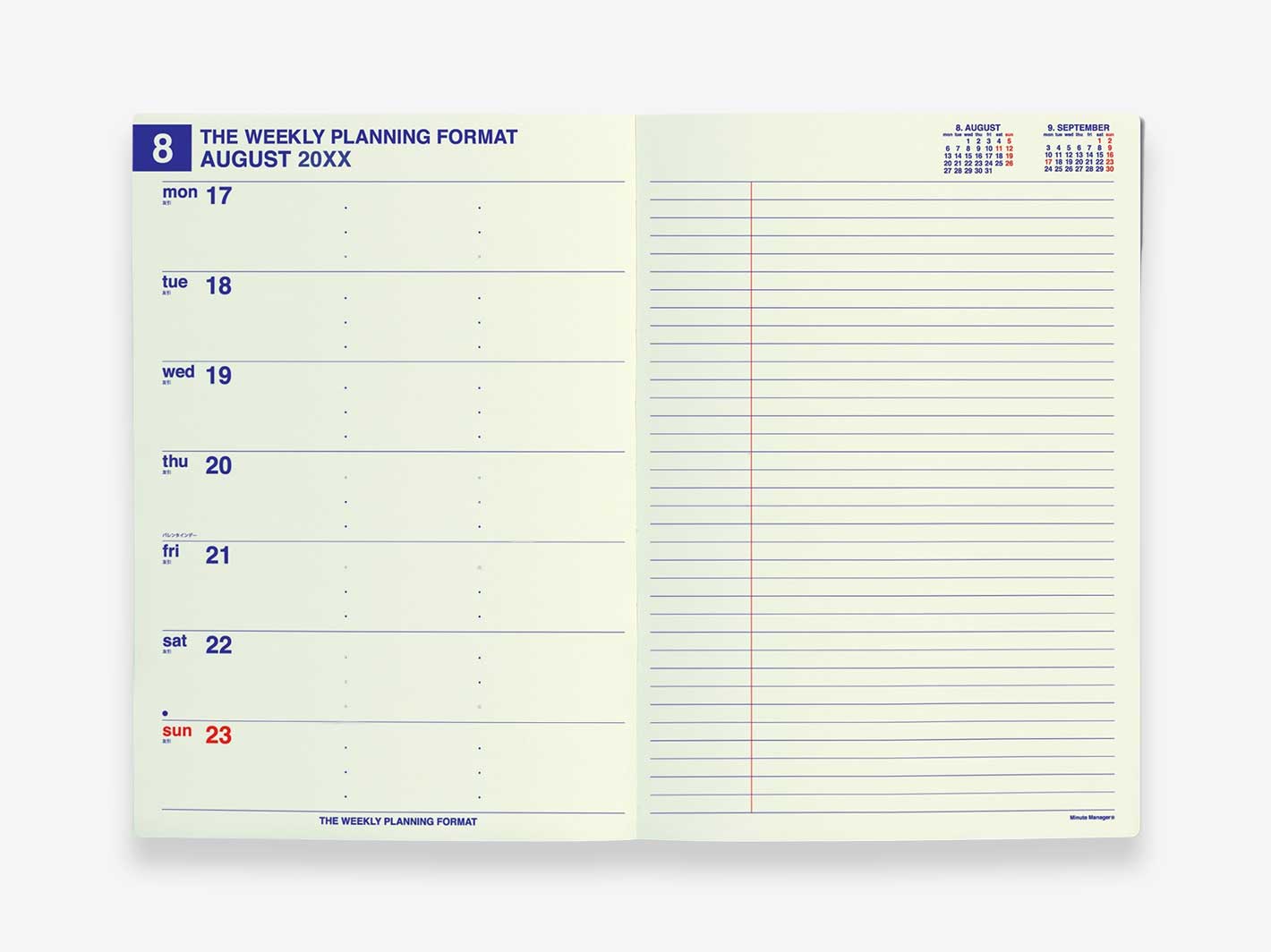 2026 Refill for Minute Manager A5