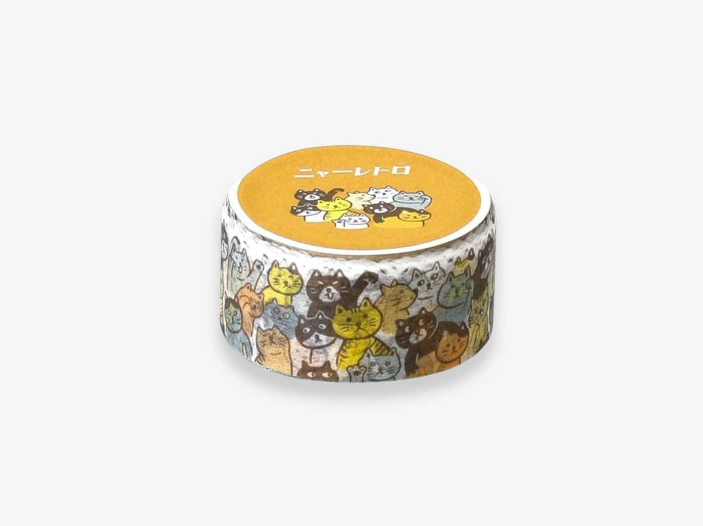 Retro Masking Tape Lots of Cats