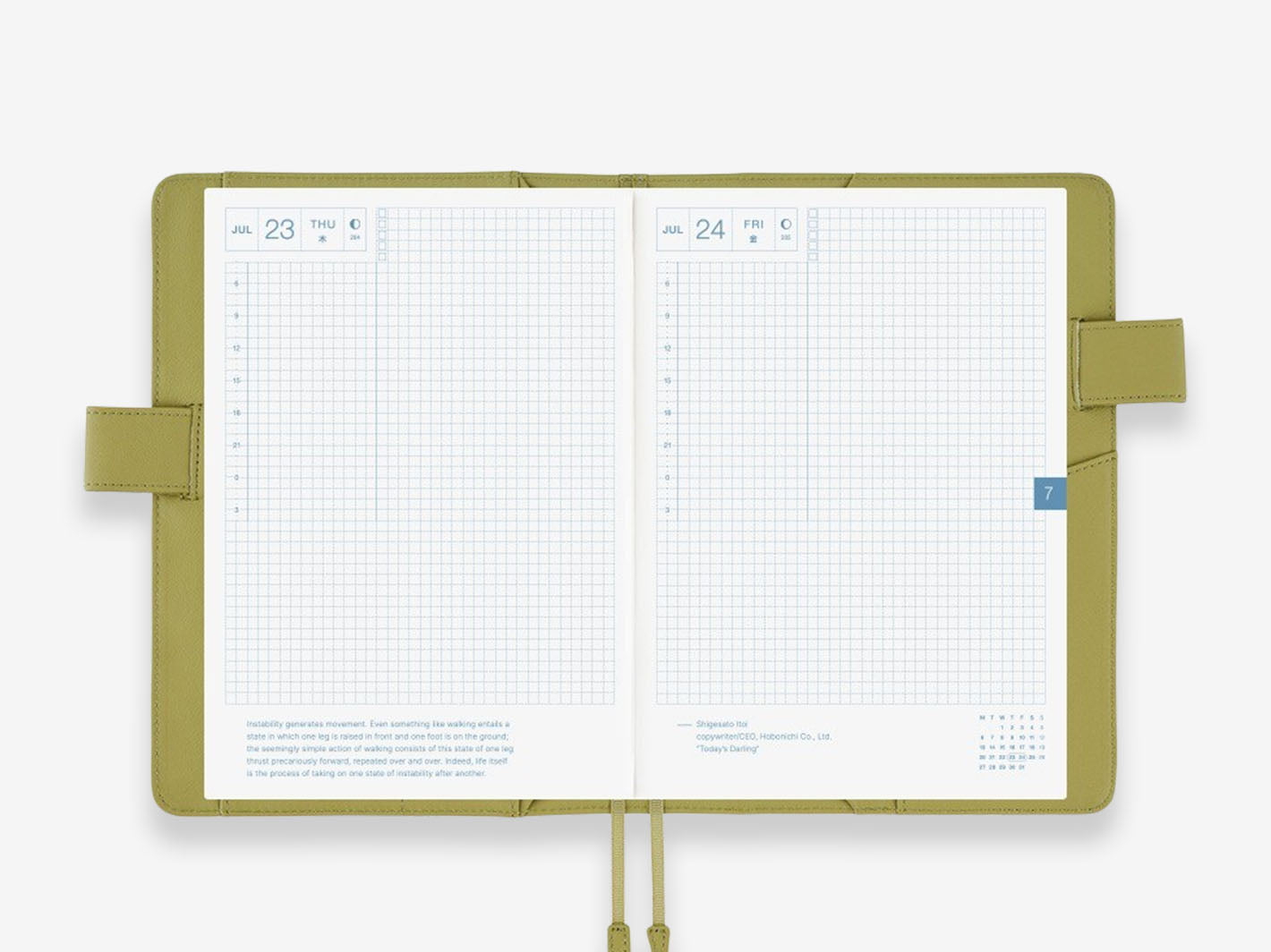 Hobonichi Techo 2026 Cover A5 - Leather Sage Green
