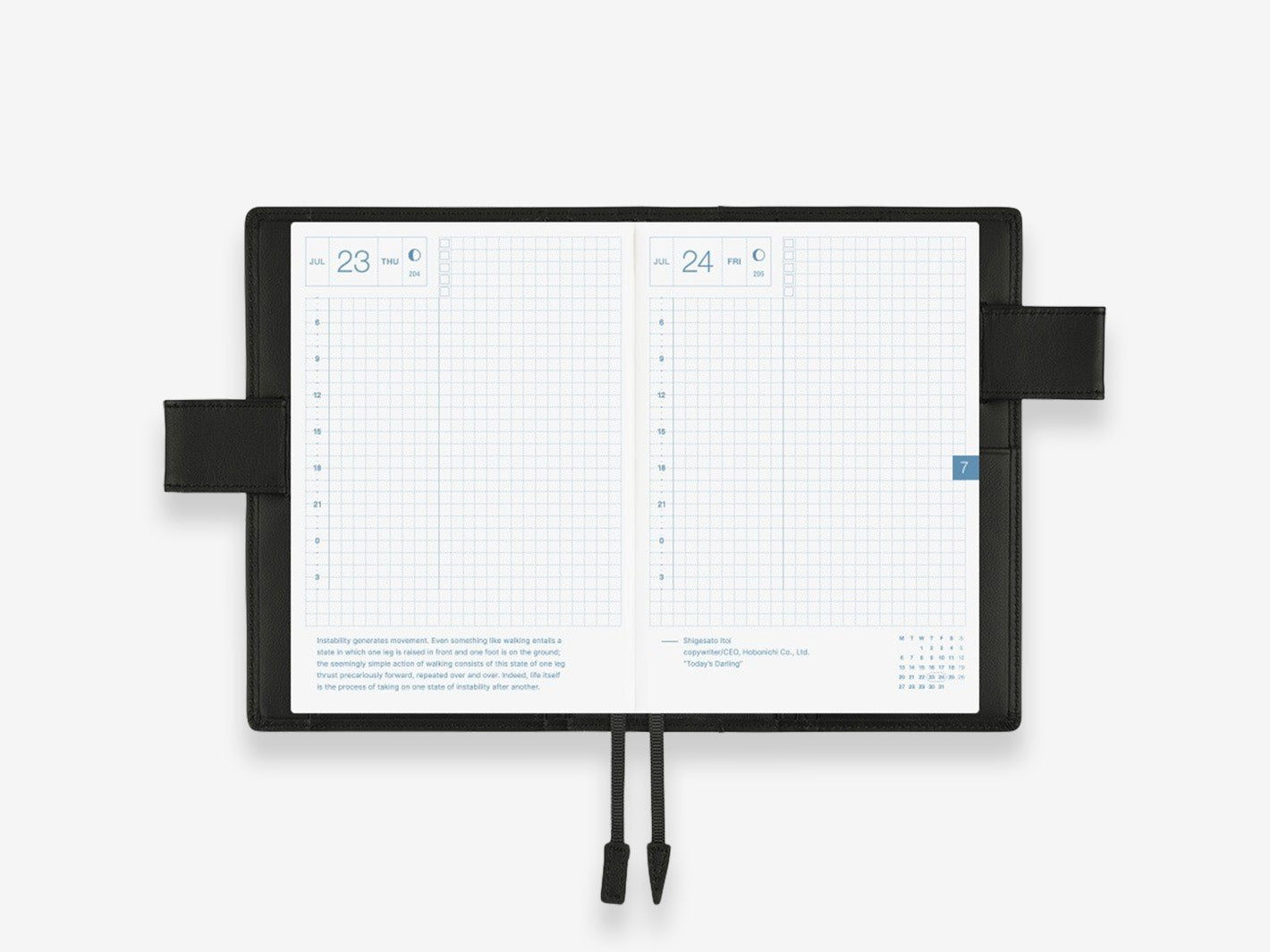 Hobonichi Techo 2026 Cover A6 - Leather TS: Basic - Black
