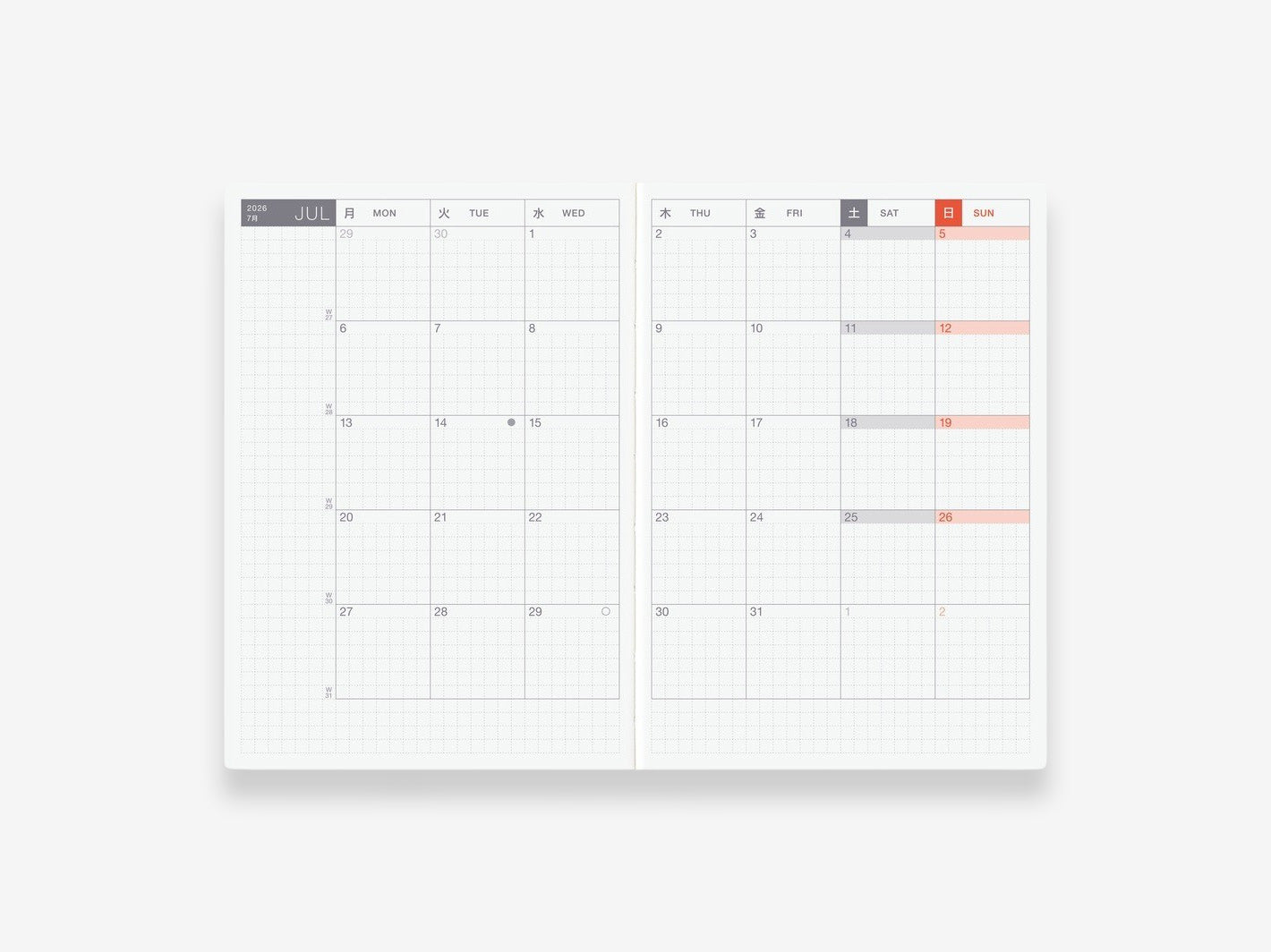 Hobonichi Techo 2026 Original A6 - January Start