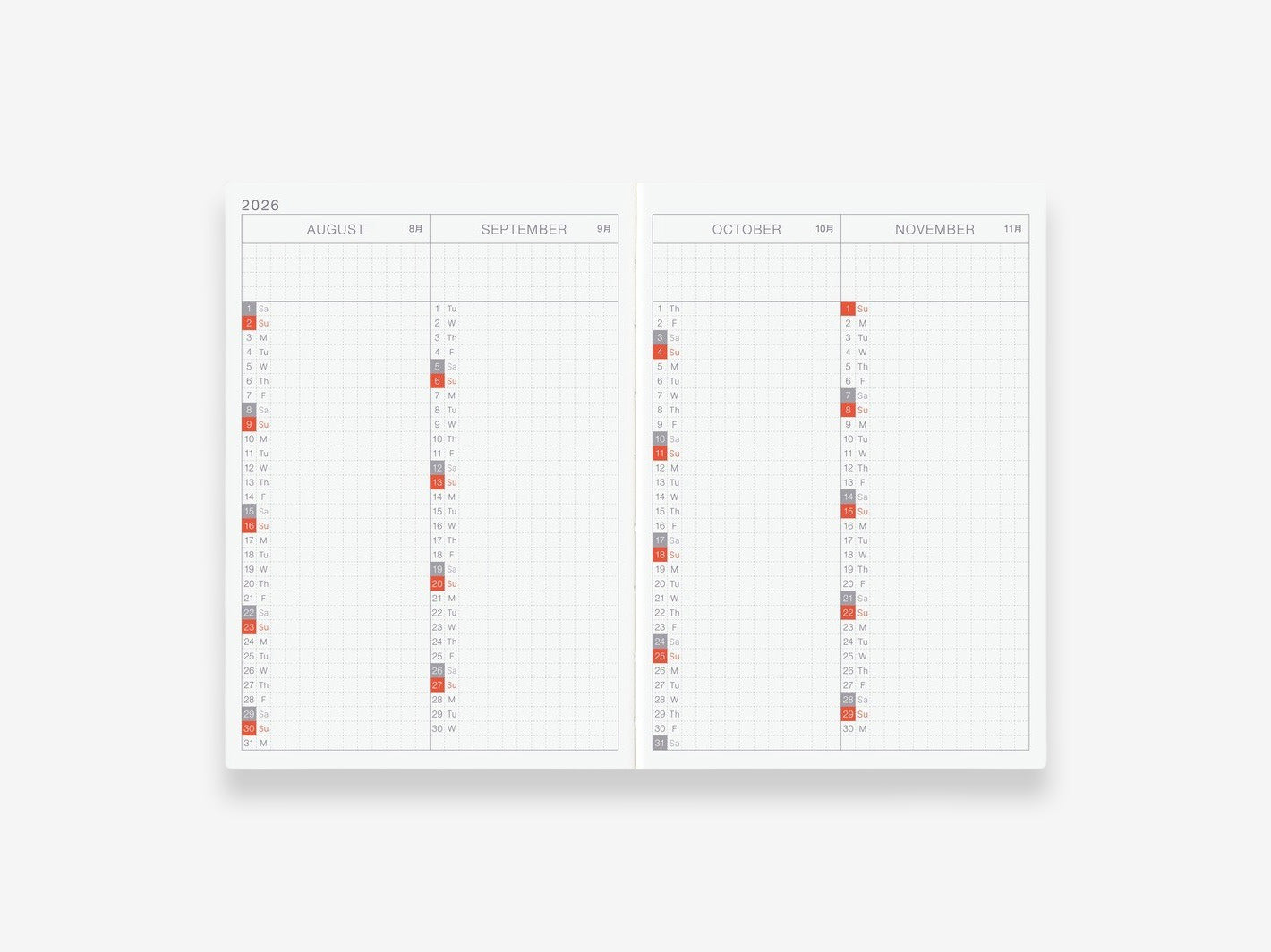 Hobonichi Techo 2026 Original A6 - January Start