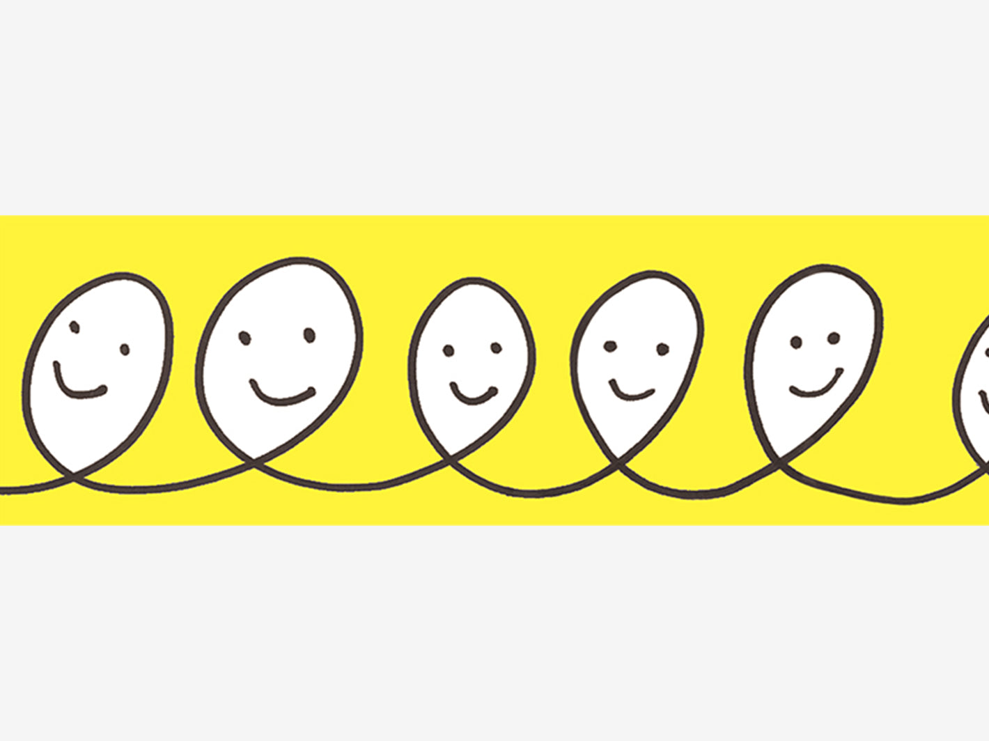 Masking Tape Mina Perhonen Smile Yellow