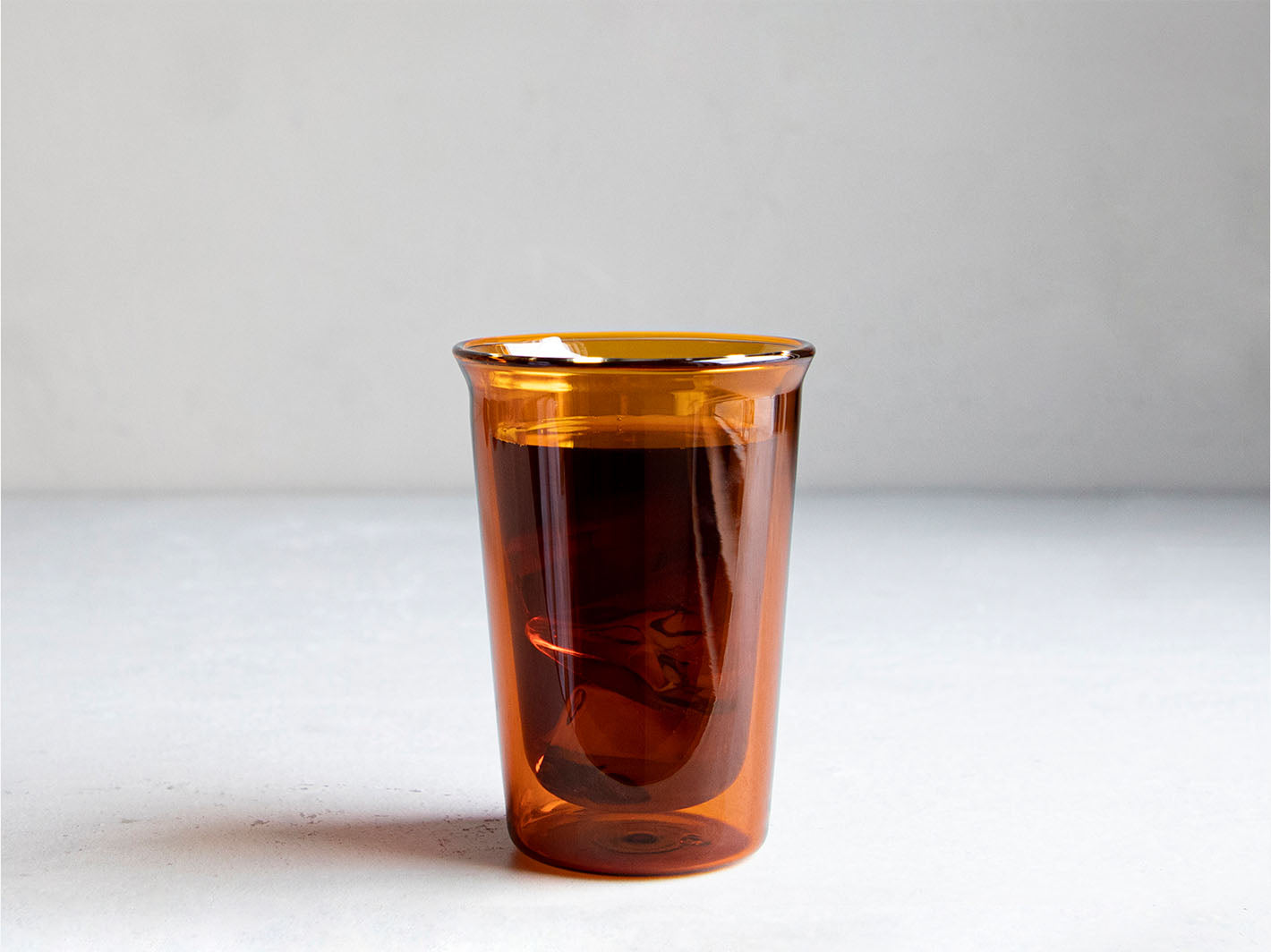 Cast Amber Double Wall Glass 290ml