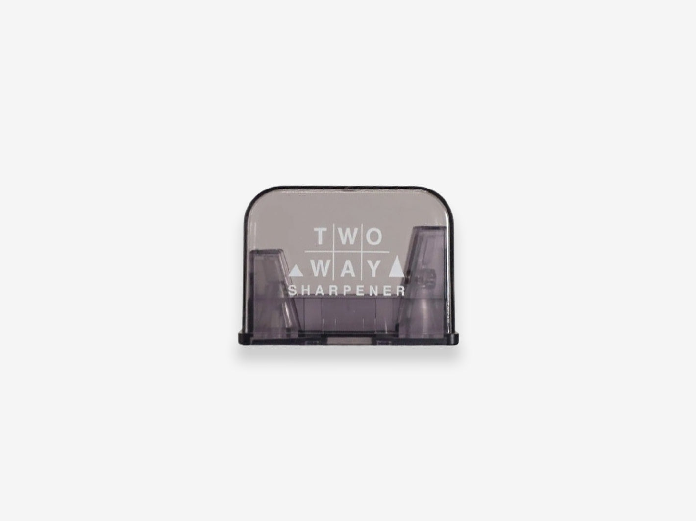 Two Way Pencil Sharpener Clear Black