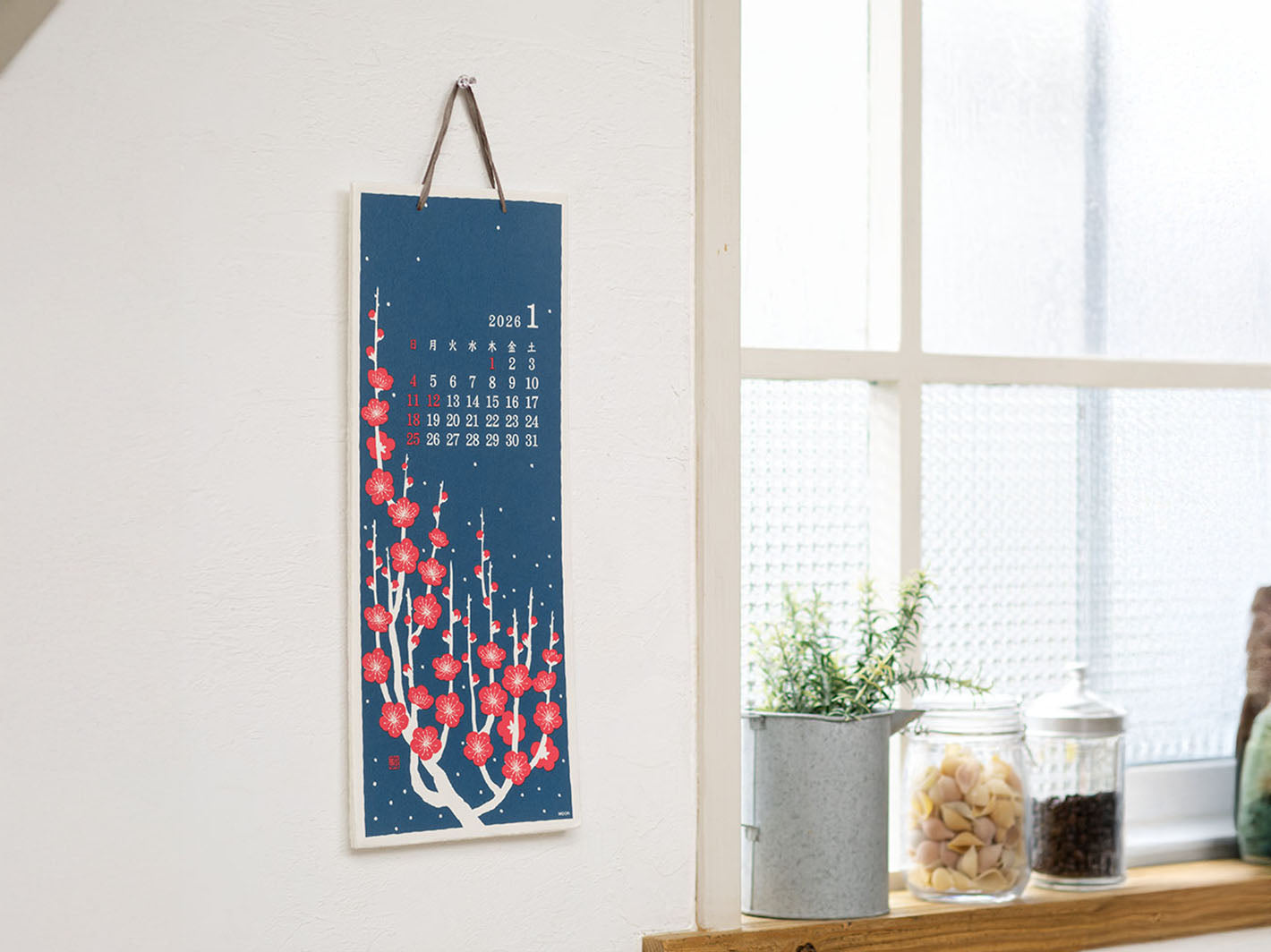 2026 Echizen Wall Calendar L Flower