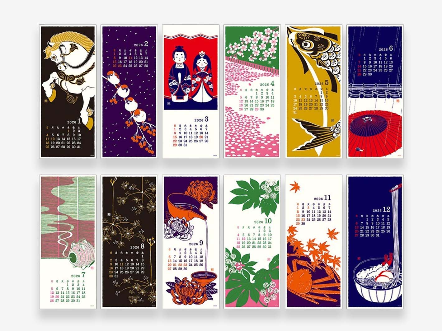 2026 Echizen Wall Calendar L Seasonal Tradition