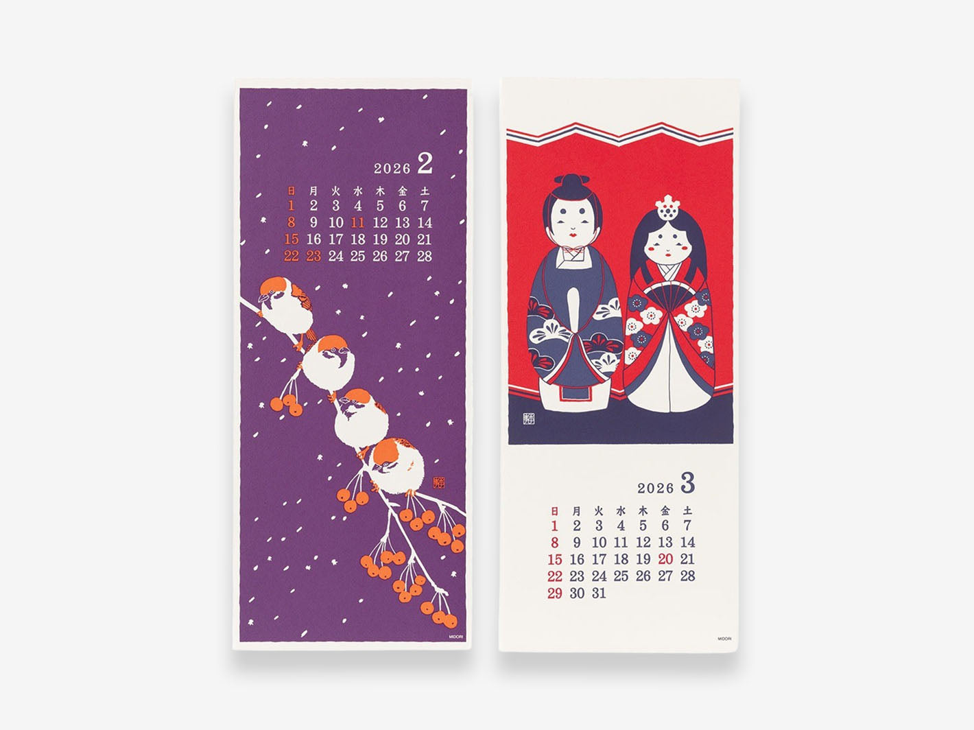 2026 Echizen Wall Calendar L Seasonal Tradition