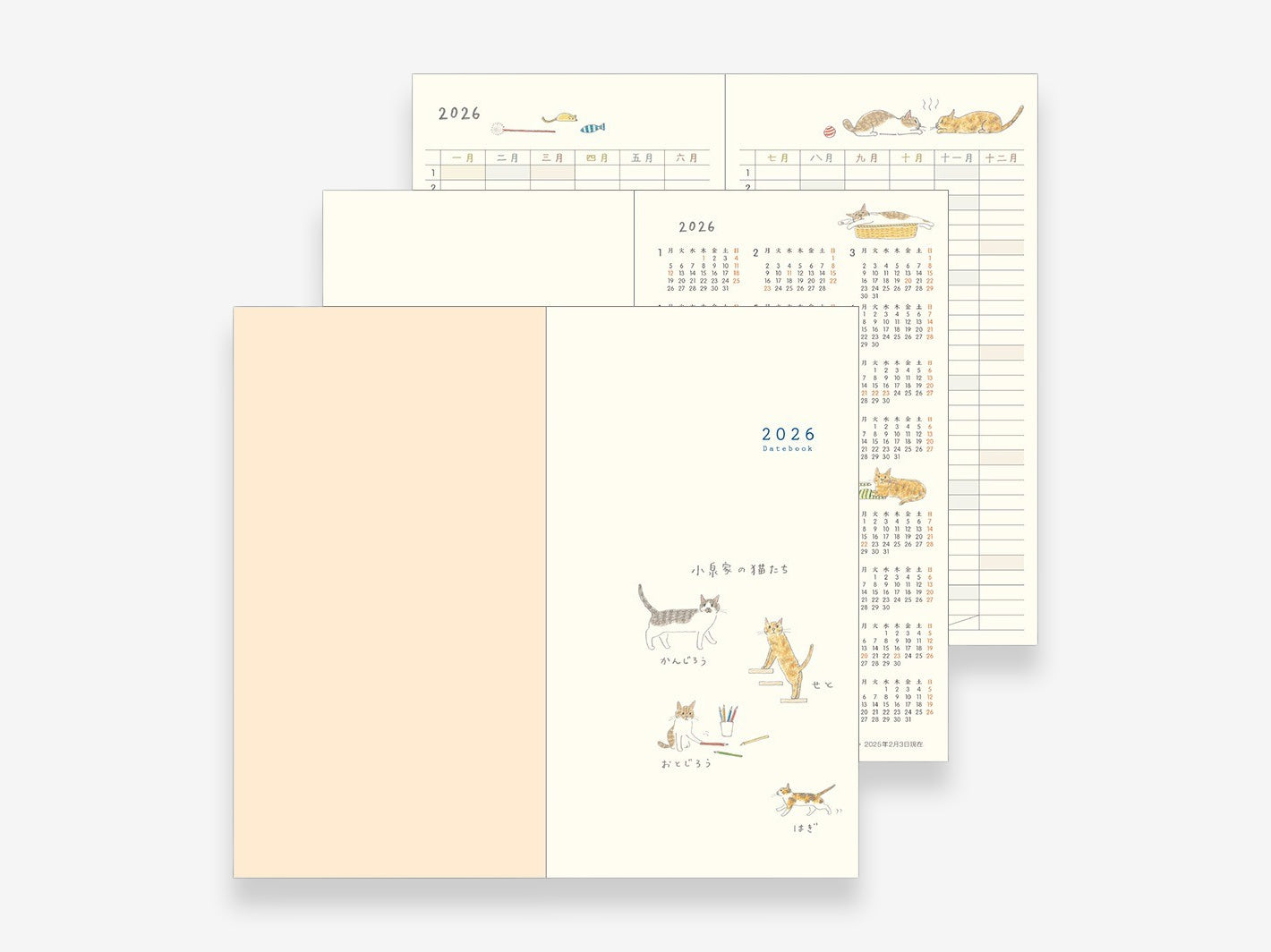 Midori | 2026 Pocket Diary Slim Cat | Misc Store Amsterdam