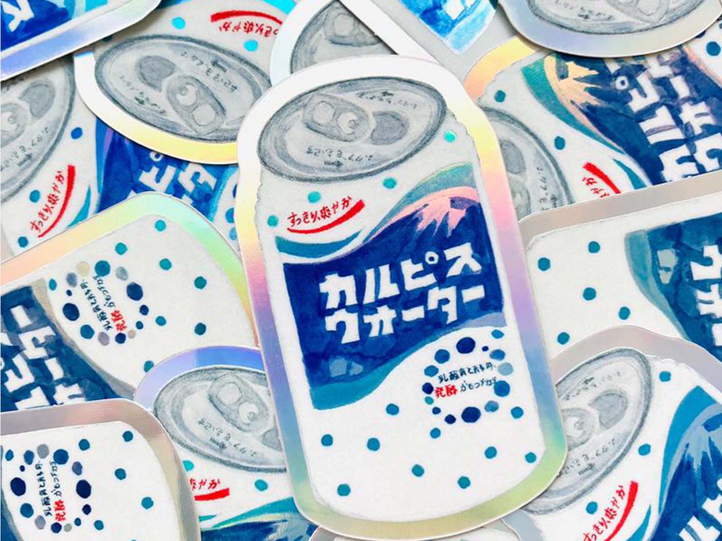 Die Cut Calpis Holo Sticker