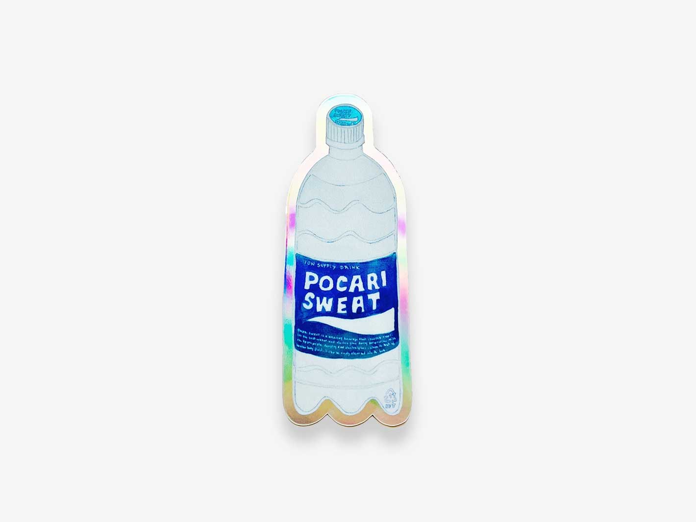 Pocari Sticker Melina Pecharki | Die Cut Pocari Sweat Holo Sticker | Misc Store Amsterdam