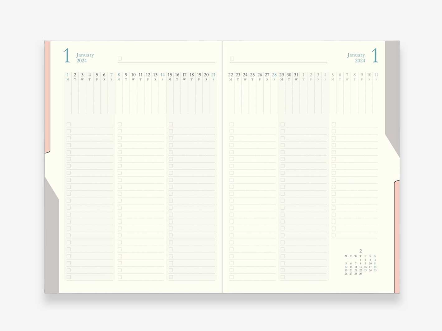 Midori | 2026 Double Schedule To Do B6 Orange | Misc Store Amsterdam