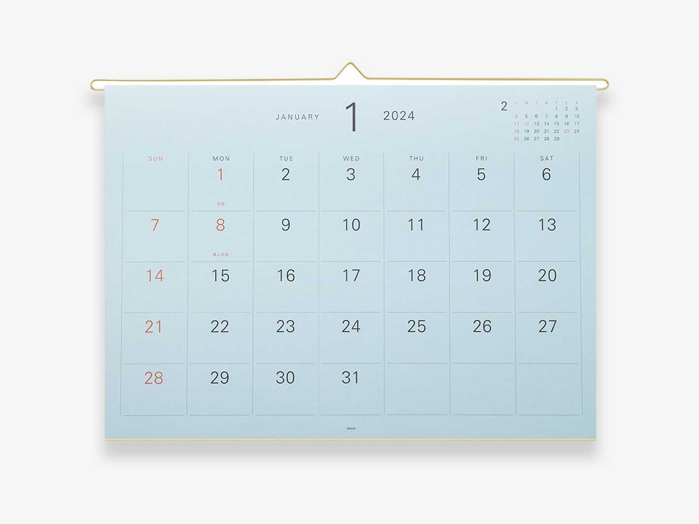2024 Hanger Calendar Color