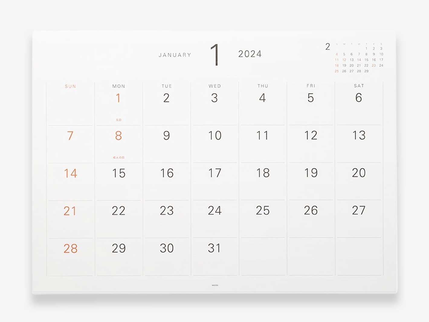 2024 Refill for Hanger Calendar