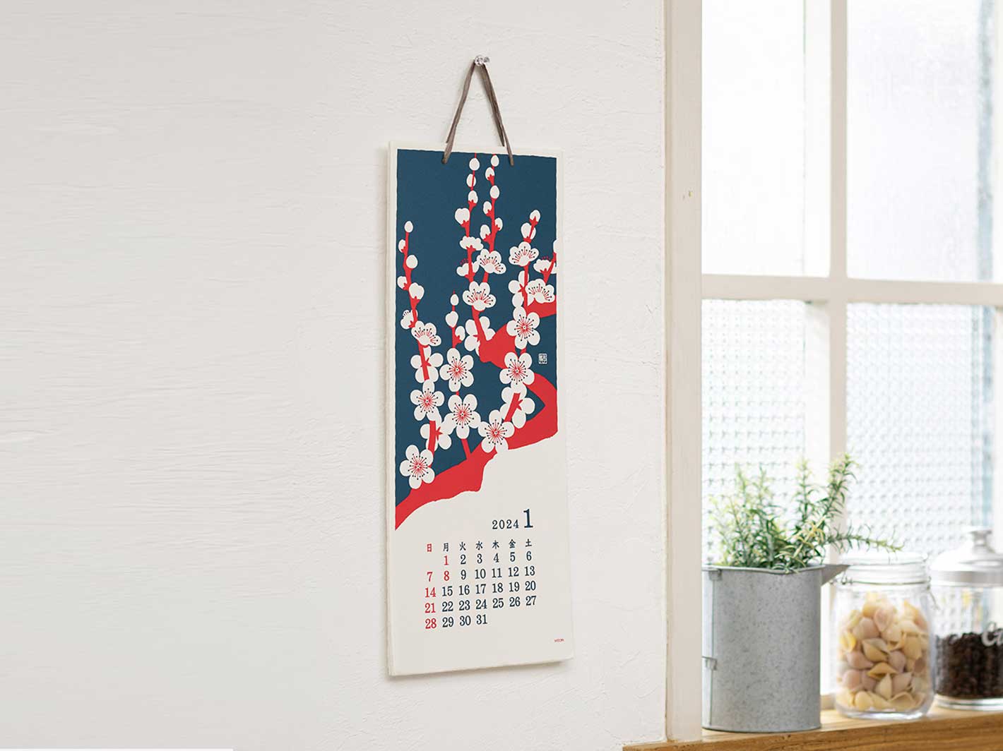 2024 Echizen Wall Calendar L Flower