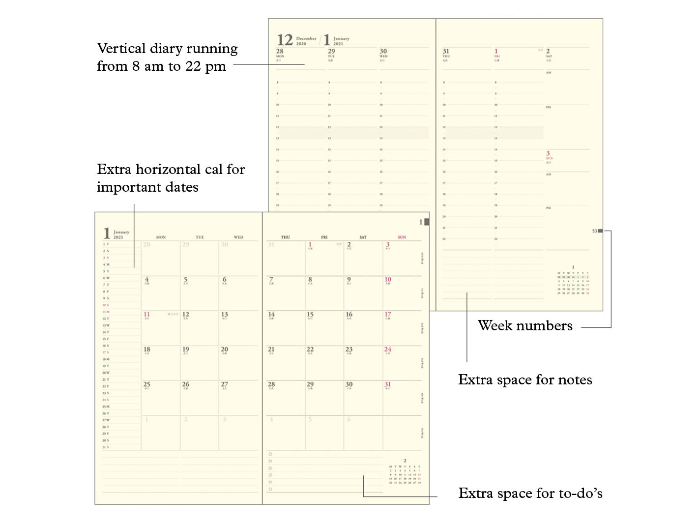 2025 Professional Diary PRD Weekly Vertical Slim