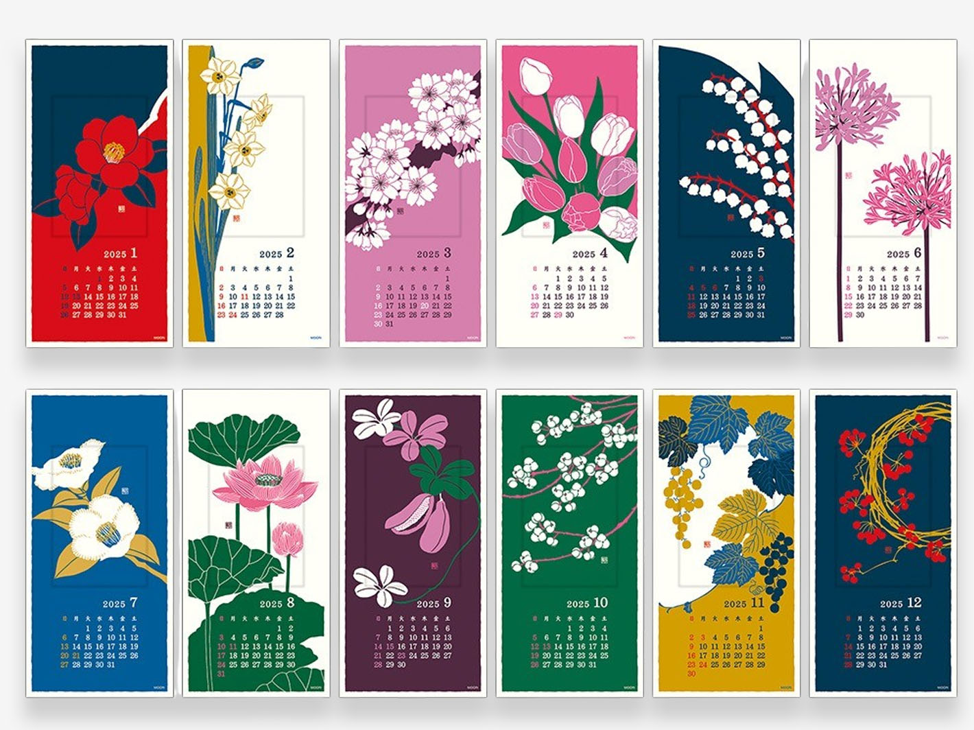 2025 Echizen Washi Calendar S Flower