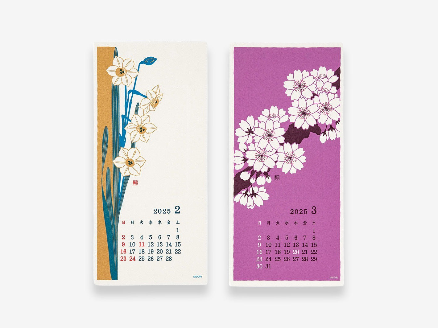 2025 Echizen Washi Calendar S Flower