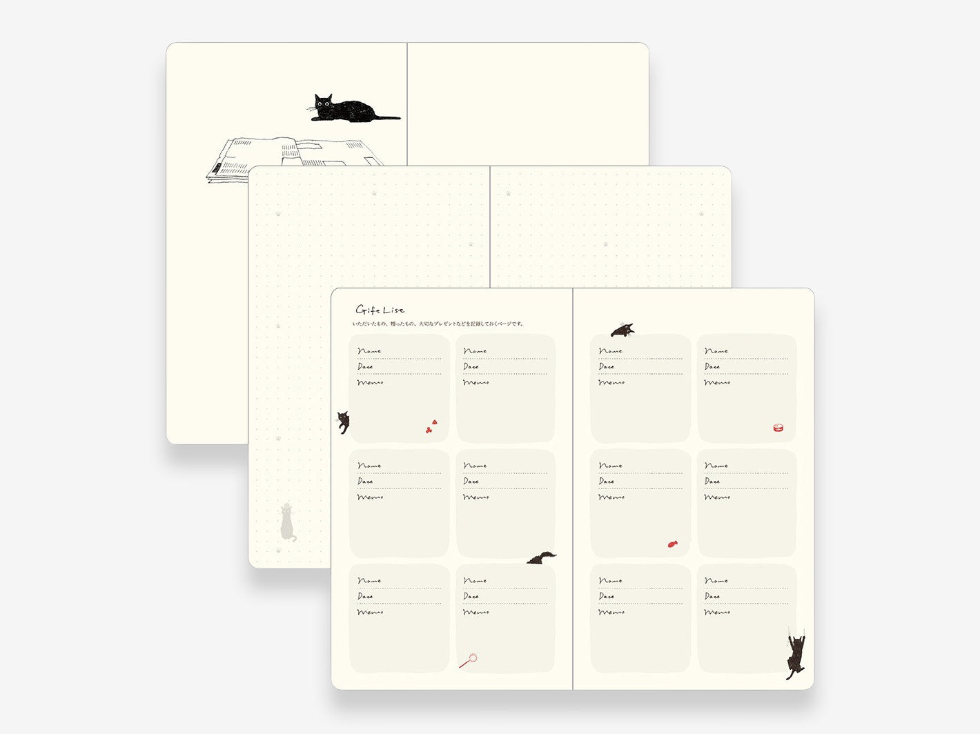 2026 Diary Book B6 Cat Navy